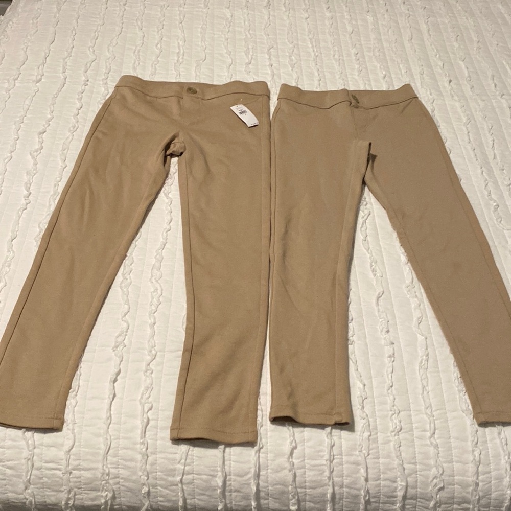 Old Navy Jeggings, girls size 8, khaki color